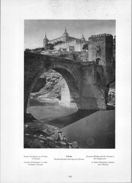 Photo 142: Toledo – Alcantara Bridge with Alcazar in the background